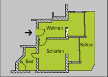 Raumplan Appartement 1