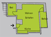 Raumplan Appartement 3